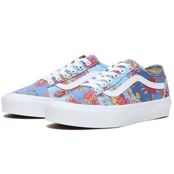 Vans Shoes - Vans Old Skool Tapered Liberty Fabric Floral Paisley Blue Sneakers VN0A54F44TR